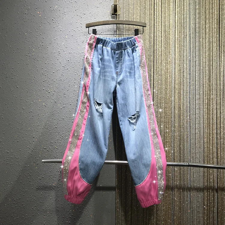 denim jeans with bling