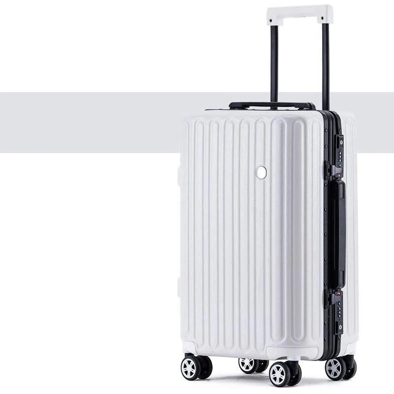 Ретро Высокое качество ABS+ PC чемодан на колёсиках Spinner роскошный алюминиевый каркас дорожные сумки для мужчин и женщин пароль чемодан с колесами