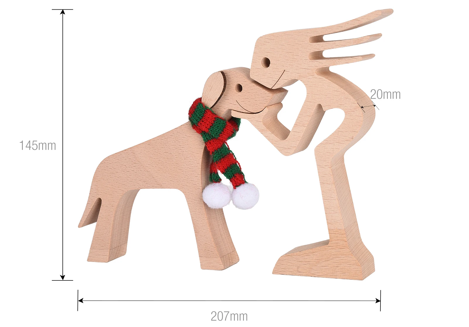 Pet Decorations Craft Wooden Dog Cat Doll Ornaments Carved Model Home Office Ornaments Creative Love Pets Dropshipping