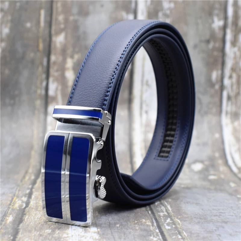 High Quality Mens Belts Black Brown Blue White Green Leather Straps Casual  Gold Automatic Buckles Waistband Belt For Men Wedding - Belts - AliExpress