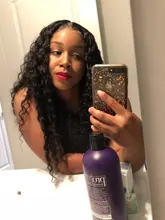 Peluca Frontal de onda profunda, pelucas de cabello humano con encaje Frontal, mojado y ondulado, transparente, rizado, brasileño