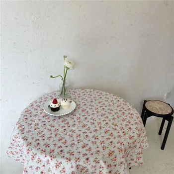 

Free Shipping! Korean Style Floral Printed Linen Tablecloth