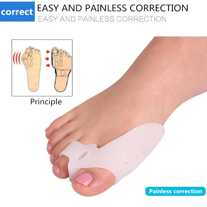 1 Pair Hallux Valgus Pro Foot Toes Separator Toe Bunion Corrector Shield Orthopedic Braces Correct Orthotics Big Bone Pillow | Красота и