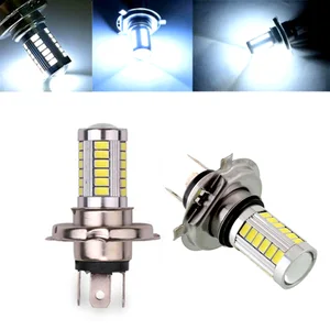 Lámpara LED antiniebla delantera para coche, bombillas de conducción de alta potencia, 12V, H4 H7 5630 33SMD, superbrillante, 2 piezas