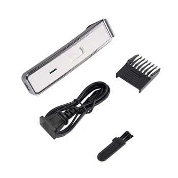 

Hair Clipper Charged Electric Push-Clipper Hairdresser Household Mini Hairdresser Shaver Beard Cutting Machine EU Plug(White)