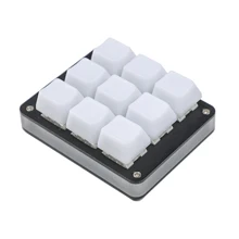 9 chave cnc alumínio qmk via hotswap ymdk rgb suporte macro tipo c mx interruptores numpad teclado mecânico para jogos photoshop