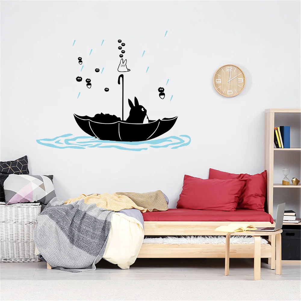 

My Neighbor Totoro Wall Decal Stickers Children Bedroom Japanese cartoon vinyl wall decals mural Kids room animation decoration