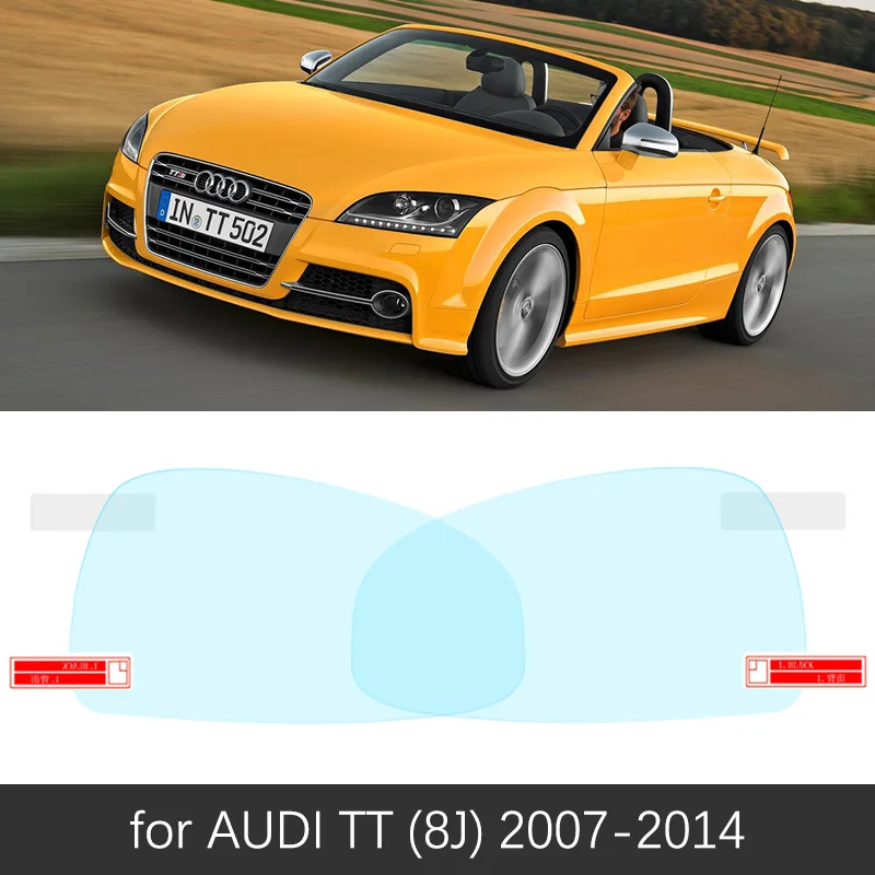 Полное покрытие Защитная противотуманная пленка для Audi TT 8n 8j 8s TTs MK1 MK2 MK3 1998~ автомобиля зеркало заднего вида непромокаемые аксессуары - Название цвета: Audi TT 8J 2007-2014