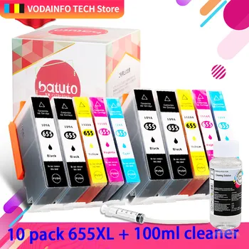 

10pcs compatible Ink Cartridge and cleaning solution for HP 655 HP655 for deskjet 3525 5525 4615 4625 4525 6520 6525 6625