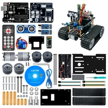 2020! Lafvin mini tanque robô robô inteligente kit carro para arduino robô educação programação com tutorial