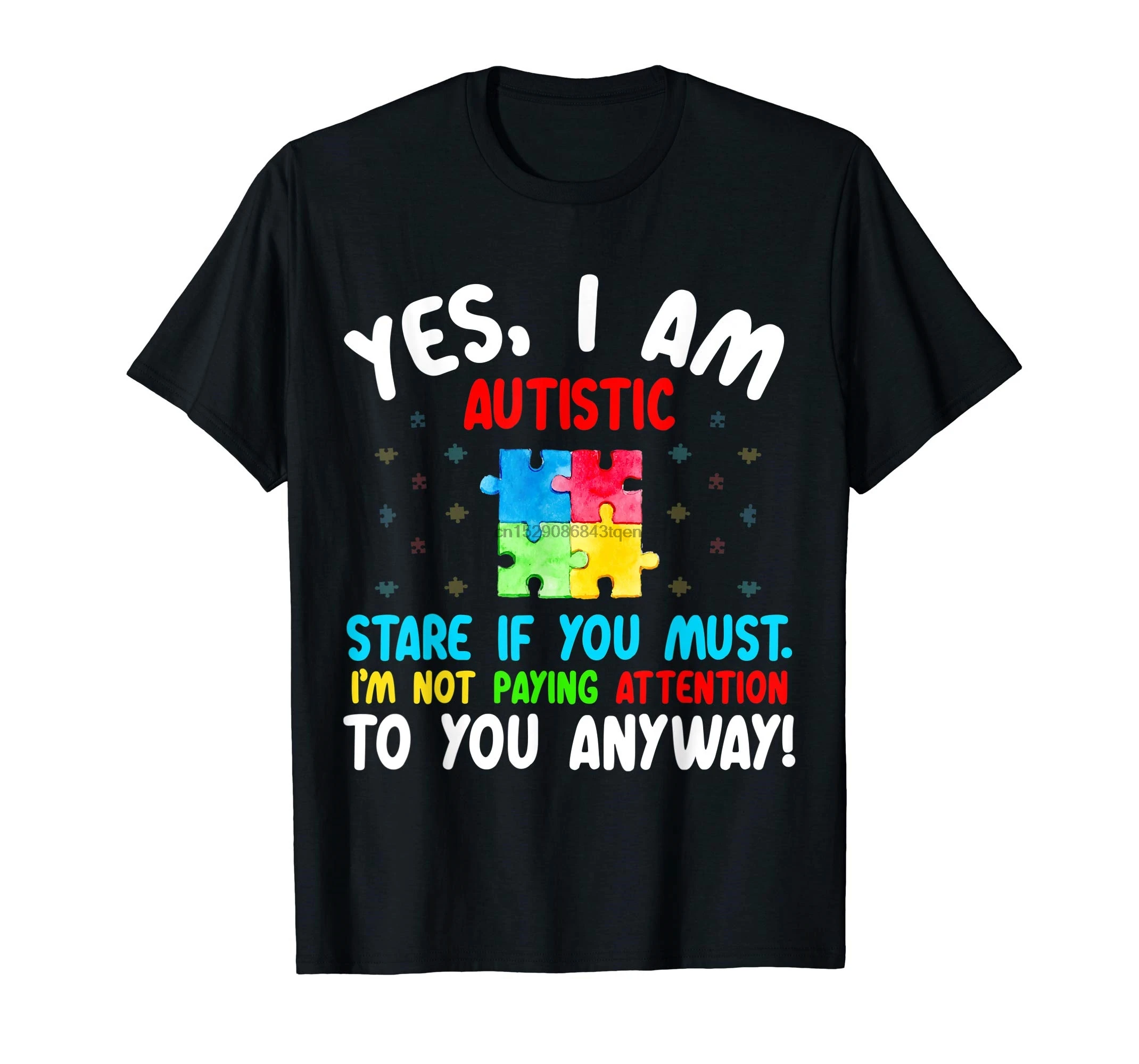 Yes I Am Autistic футболка для детей Autism Awareness рубашки-Мужская Футболка-черный | Мужская