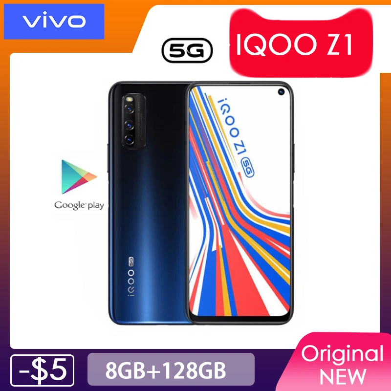 Смартфон VIVO IQOO Z1 6 57 дюйма 144 Гц NFC 4500 ма ч 44 Вт 48 МП | Мобильные телефоны и аксессуары