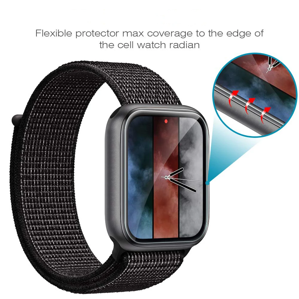 Полная защитная пленка для Apple watch защита экрана 2D чехол 42 мм 44 40 38 iwatch 4 3 2 1 мягкие