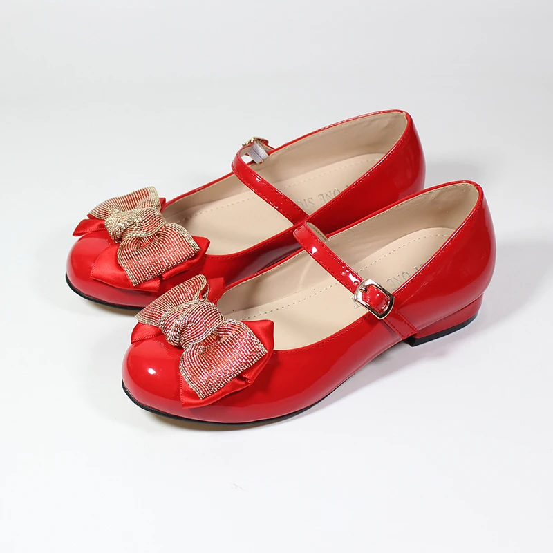 Mary Jane Bambina Ballerine Tacco Basso – Scarpe Da Principessa Con Fiocco, Per Scuola E Festa