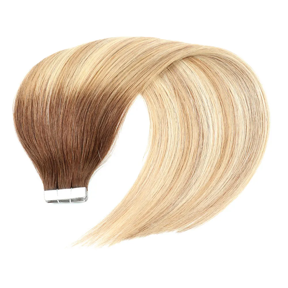 Sindra Remy человеческие волосы для наращивания на ленте, двойные прямые волосы, 20 шт., 40 шт. на Клейкой Ленте, бесшовные волосы для наращивания, 14-24 дюйма - Цвет: 3b 9B 22B
