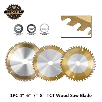 

1pc 4" 6" 7" 8" Inch Woodworking Saw Blade 30T 40T 60T 80T Circular Saw Blade For Wood TiCN Coated TCT Saw Cutting Disc
