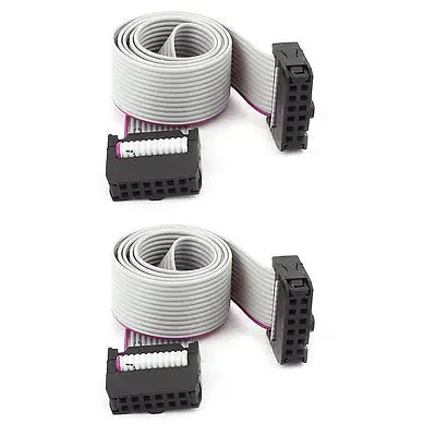 

2pcs IDC 12-Pin Hard Drive Data Extension Flat Ribbon Cable 40cm for Motherboard
