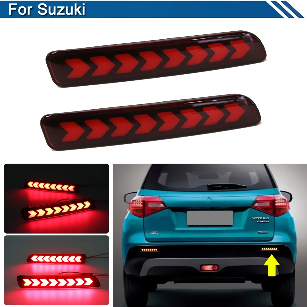 Tail Rear Bumper Driving Fog Light Lamp Reflector for Suzuki Vitara 2015-2018