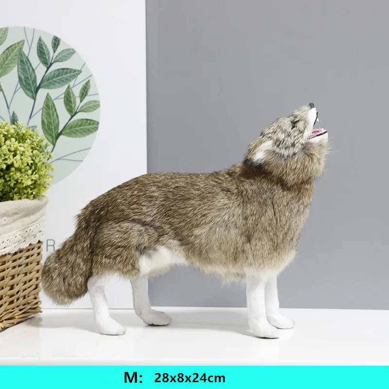 simulation animal dog toy soft shepherd wolf dog animal model exhibition hall home decoration DY80059 (2)