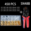 450pcs Insulation Box Male Bus Connector 2.8/4.8/6.3mm Electrical Crimp Terminal Spade Connector Kit 2