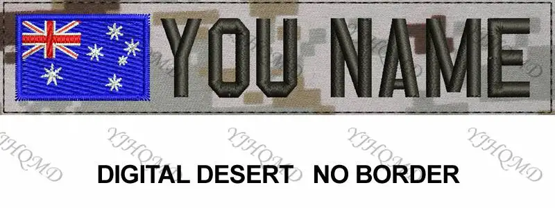 Digital Desert Fold Флаг Австралии пользовательское имя нашивка-лента крюк и петля вышивка пользовательские патч Мультикам зеленый ACU черный AU FG Tan - Цвет: Digital Desert Fold