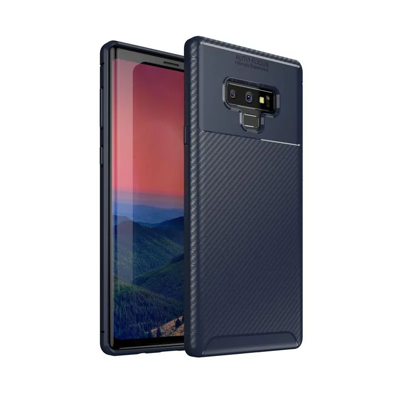 

For SamSuang Galaxy S 9 Case Soft Silicone Protection Anti-fall Back Cover For SamSuang S9 S9 Plus Luxury Carbon fiber Cases
