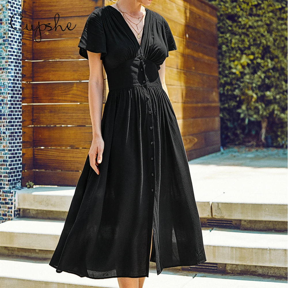 black sundress short