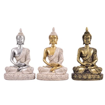 

Buddha Statue Nature Sandstone Thailand Buddha Sculpture Hindu Fengshui Figurine Meditation Miniature Home Decor