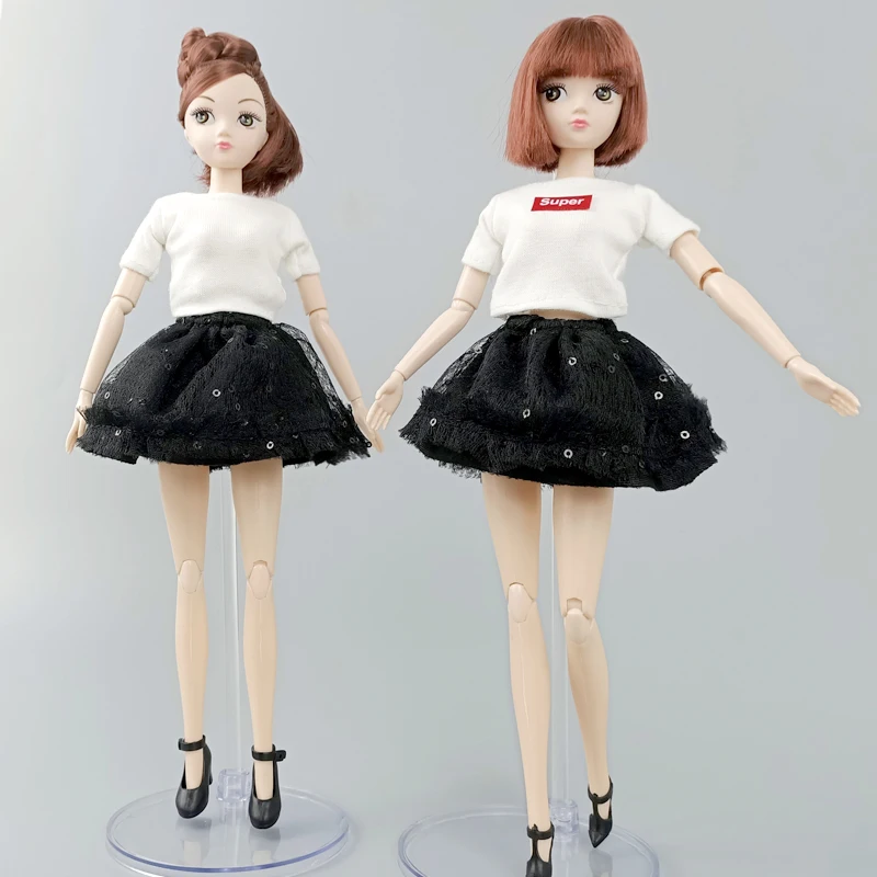Модная Одежда для кукол Blythe, наряды для кукол, белый топ, рубашка, черная юбка для Blyth, кукла licca, одежда 1/6, аксессуары для кукол игрушки