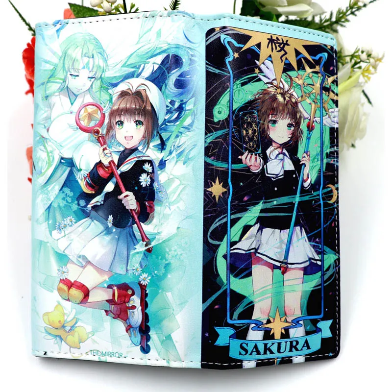 Карта Captor Sakura Аниме Длинный кошелек модный женский клатч кошелек для подарка или коллекции - Цвет: Card Captor Sakura-2