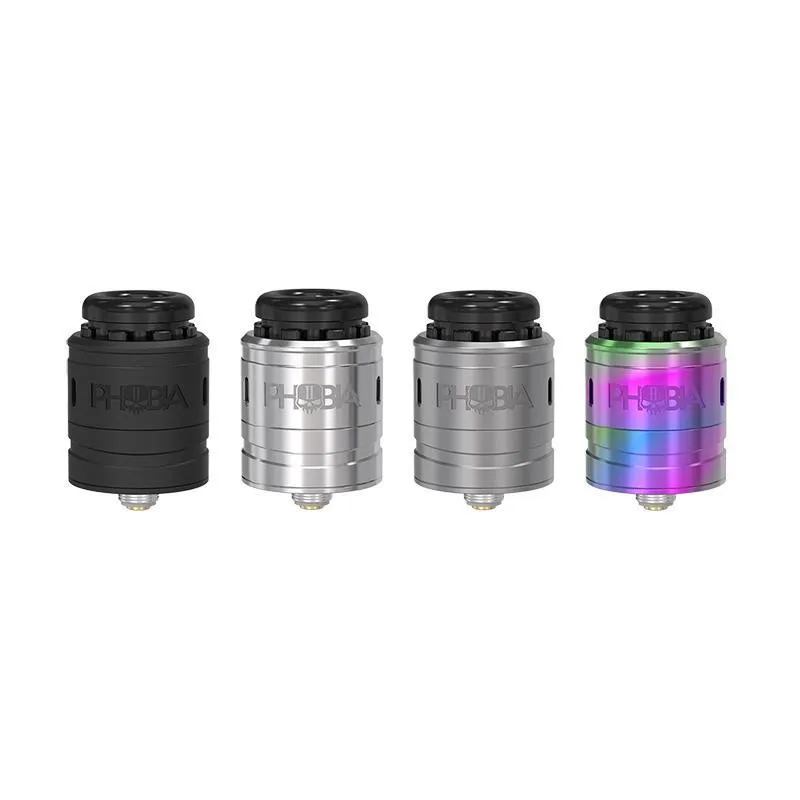 

Phobia V2 RDA Atomizer 1ML 24mm Diameter Angled Downward Airflow Holes Easy to Build for Single Coil or Dual Coils free shipping