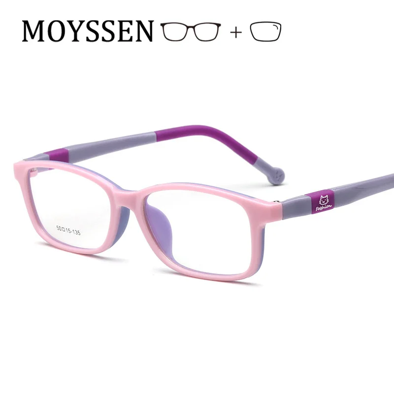 

Studends Boy Girl Light Soft Flexible TR90 Silicon Amblyopia Hyperopia Mopoia Prescription Glasses Child Kids Optical Eyeglasses