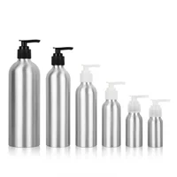 Empty Refillable Cosmetic Sanitizer Shampoo Container Aluminum Pump Bottle High Quality Corrosion Resistant Portable Pump Bottle