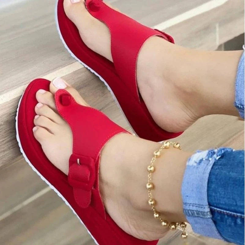 Sandalias de informales para Mujer, chanclas plataforma sin cordones, Sandalias de fiesta con abierta, novedad de verano|Sandalias de mujer| - AliExpress