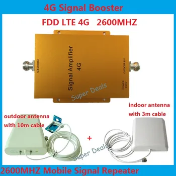 

ZQTMAX LTE 4G repeater cellular signal booster 2600MHz Mobile Signal Repeater lte Cellular Data Signal amplifier + omni antenna