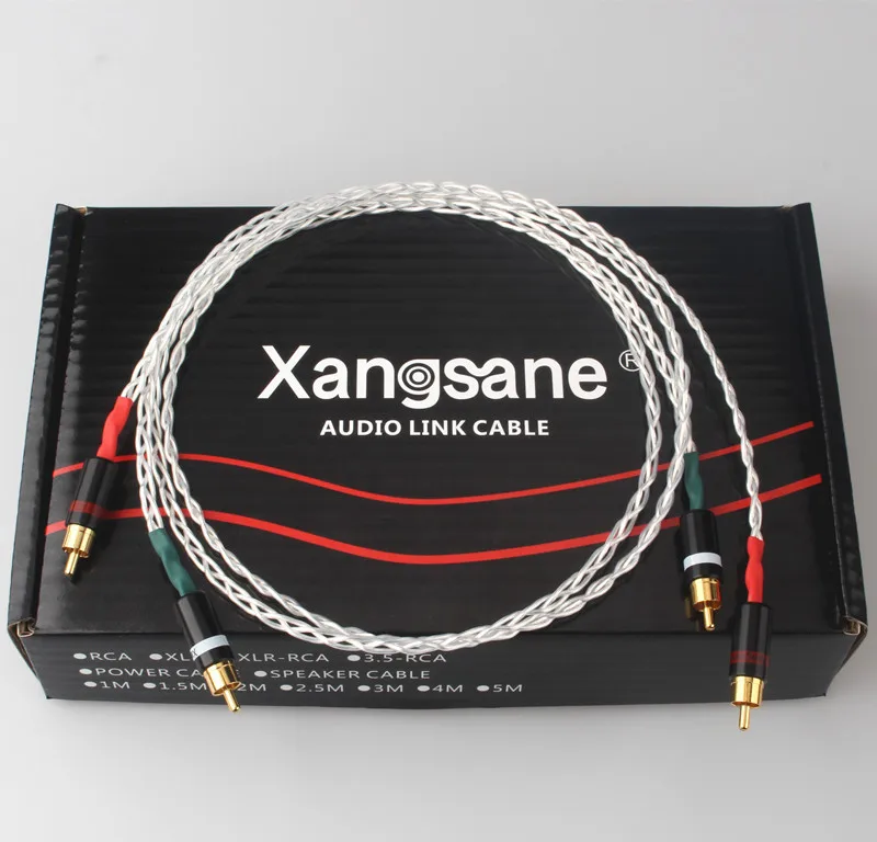 Xangsane-cabo Rca Prateado 6n Occ Cabo de Áudio Ptf Placa de Som Externa Amplificador de Potência cd Cabo Adaptador - Image 5
