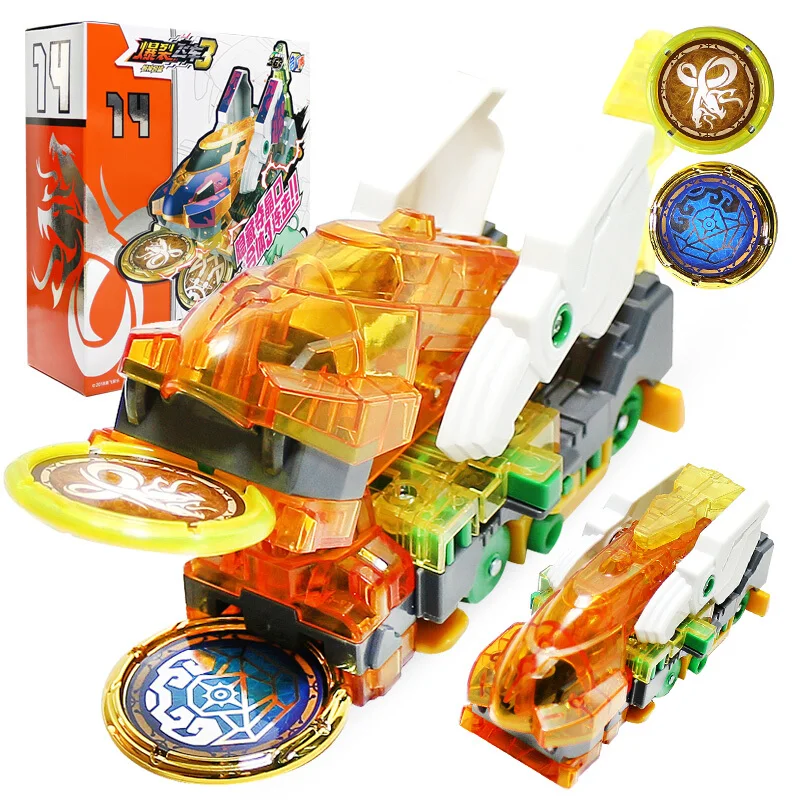 Цена 2019 Burst скорость стяжки дикая деформация автомобиль фигурки несколько чип захват вафли 360 флип трансформации автомобилей игрушки