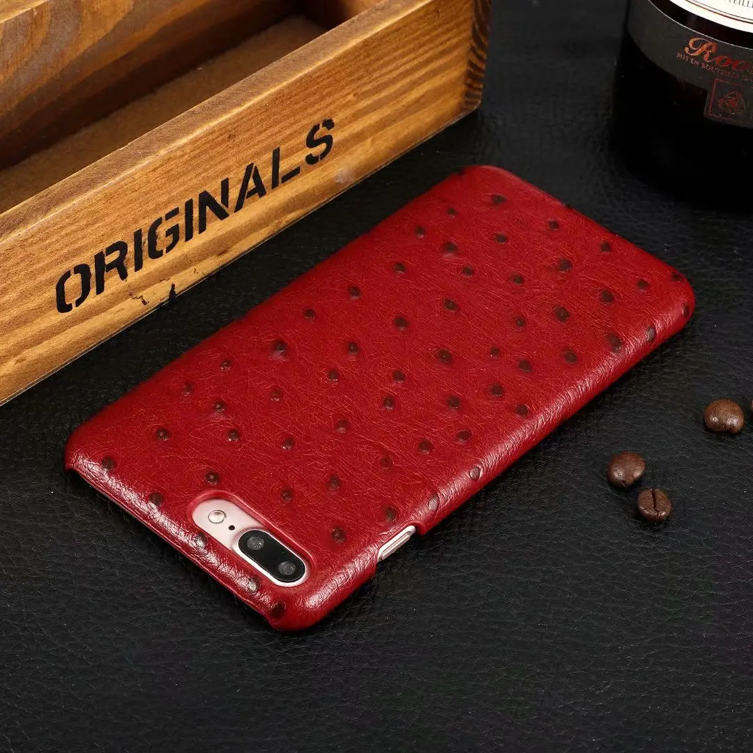LANGSIDI Чехол для мобильного телефона из натуральной кожи страуса для iphone 8, 8 plus x xr xs max 7 7plus 8 plus Роскошная оболочка