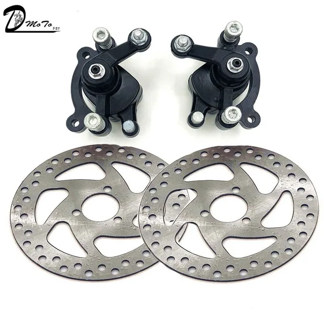 49CC Brake Disc Plate Gas Mini Dirt Bike Rear Disc Brake Caliper Kit 140mm and Friction Plate Rotors Electric Scooter ATV A