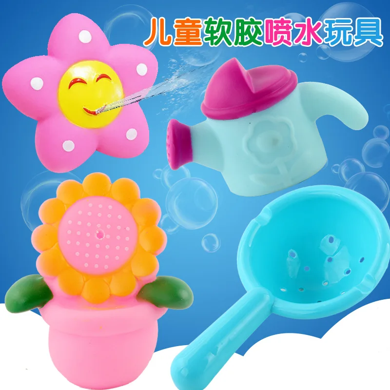 Water Spouting Bathroom Infants Vinyl Baby Bath Toy Play with Water Duck Stall CHILDREN'S Toy