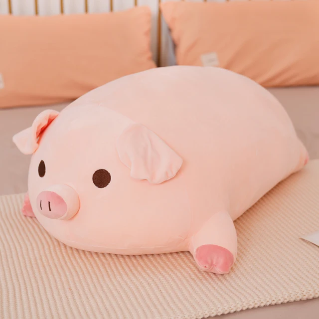 40/50/60/80cm Squish Pig Stuffed Doll Lying Plush Piggy Toy Animal Soft Plushie Pillow Cushion Kids Baby Comforting Gift 4