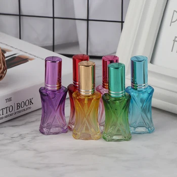 

8ML Colorful Empty Glass Perfume Spray Bottle Refillable Empty Cosmetic Container For Travel