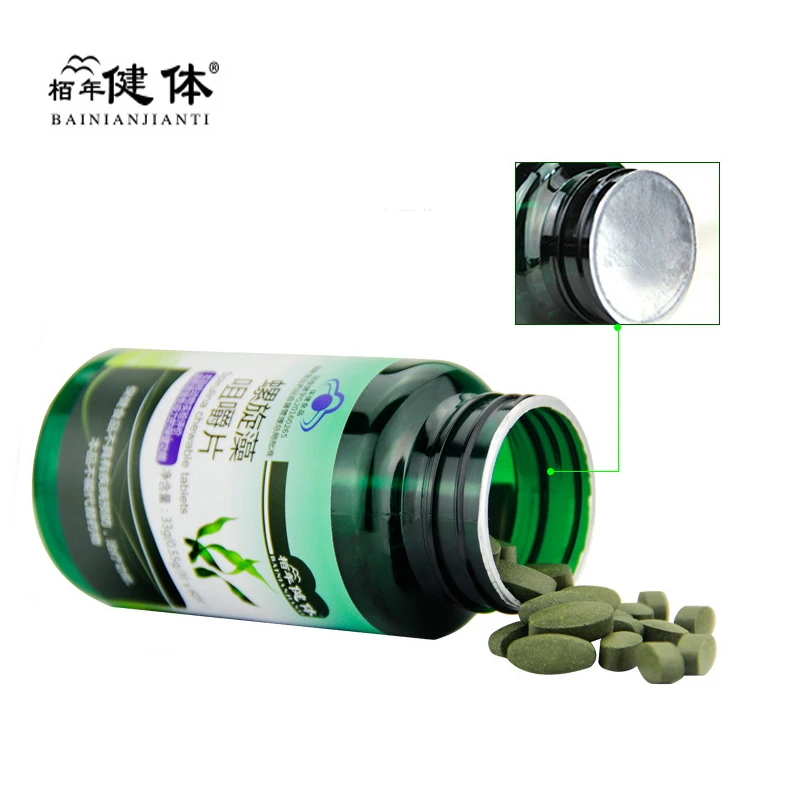 Free shipping 100% Natural Anti-Fatigue Loss Weight Enhance-Immune Organic Spirulina Tablet  Slimming Raw Material  vitamin