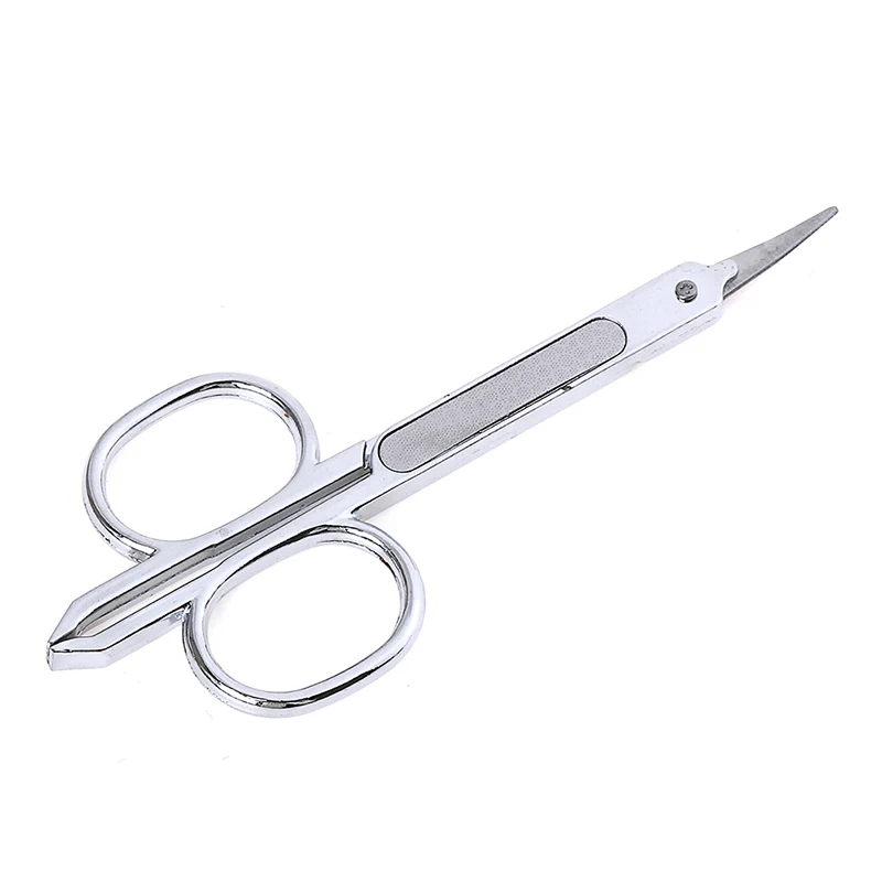 Stainless Steel Nose Hair Scissors Beard Eyebrow Facial Hairs False Eyelashes Trimmer Scissors Sharp Edge Blades