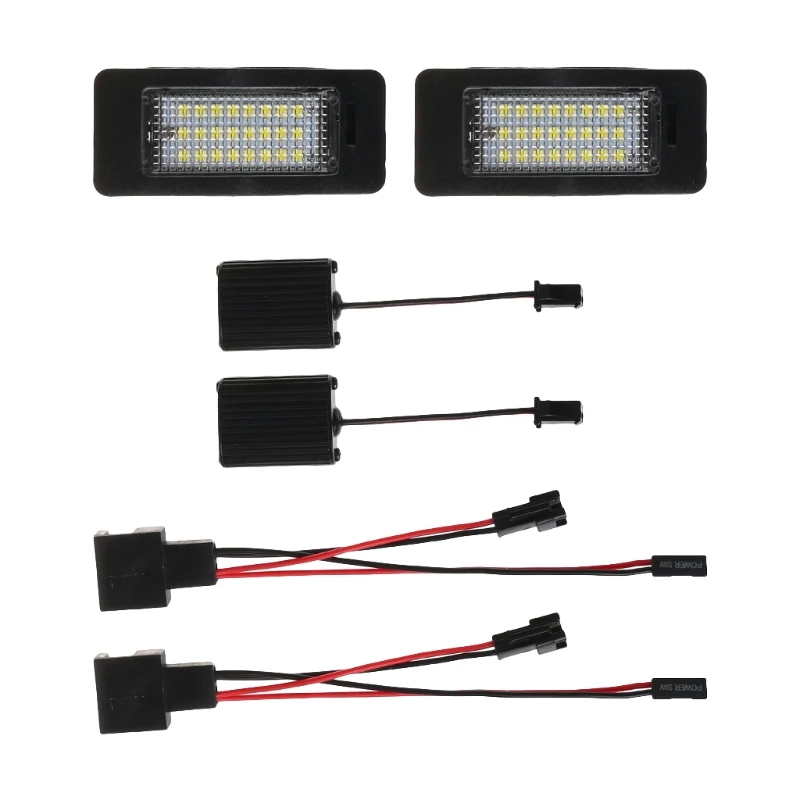 Номерного знака светильник 24SMD светодиодный нет ошибок для Audi A4 B8 S4 A5 S5 Q5 S TT quattro