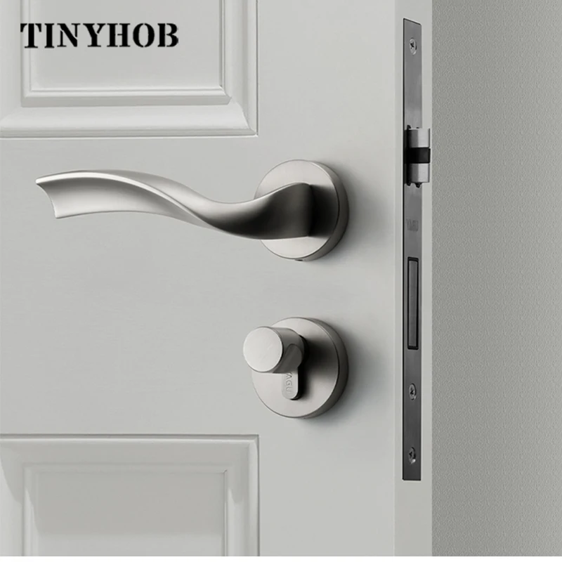 

ZInc alloy Room Door Lock with Keys/Screws Knob Lock Door Handle Anti-theft Furniture Security Home Improvement