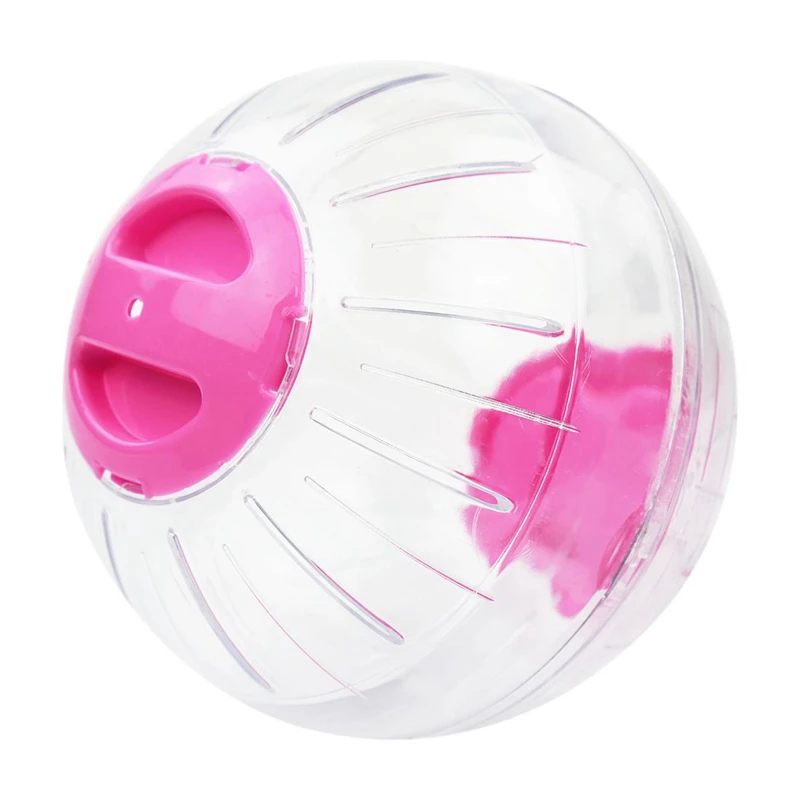 2 Pcs Hamster Exercise Ball Gerbil Play Toy Clear 15Cm, Pink with Blue