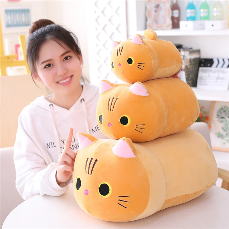 Soft Plush Cat Pillow Cushion Kawaii Stuffed Animal Toy