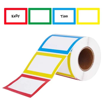 

150 Pcs Colorful Plain Stickers Name Tags Stick On for Kids Wall Desk for school teacher offer Scrapbook stationery sticker roll