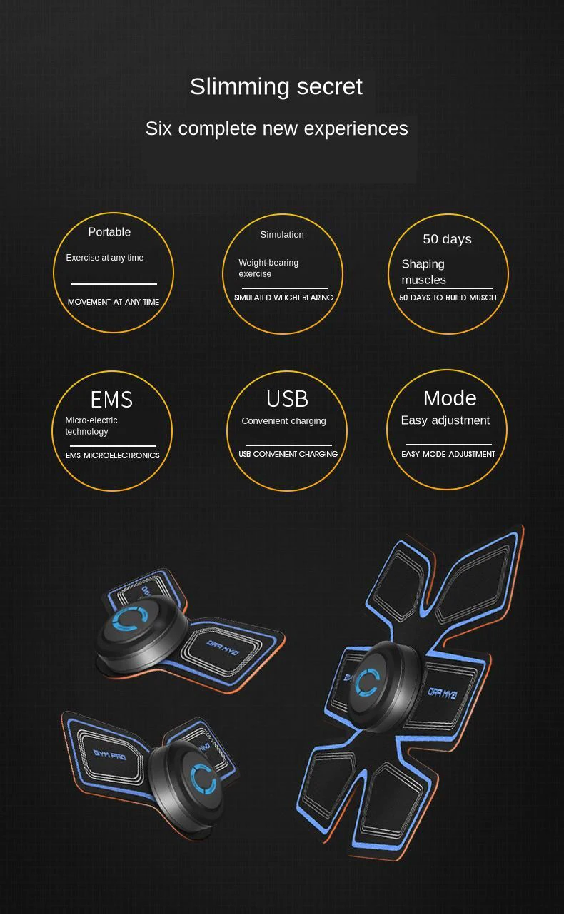 Абдоминальный пластырь для тренировки мышц Ems Фитнес Смарт-стикер для коррекции фигуры для похудения сильная Тренировка Тела сжигание жира USBcharge